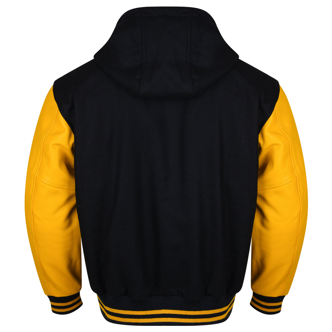 Varsity Hoodie made of High Quality Wool and Leather