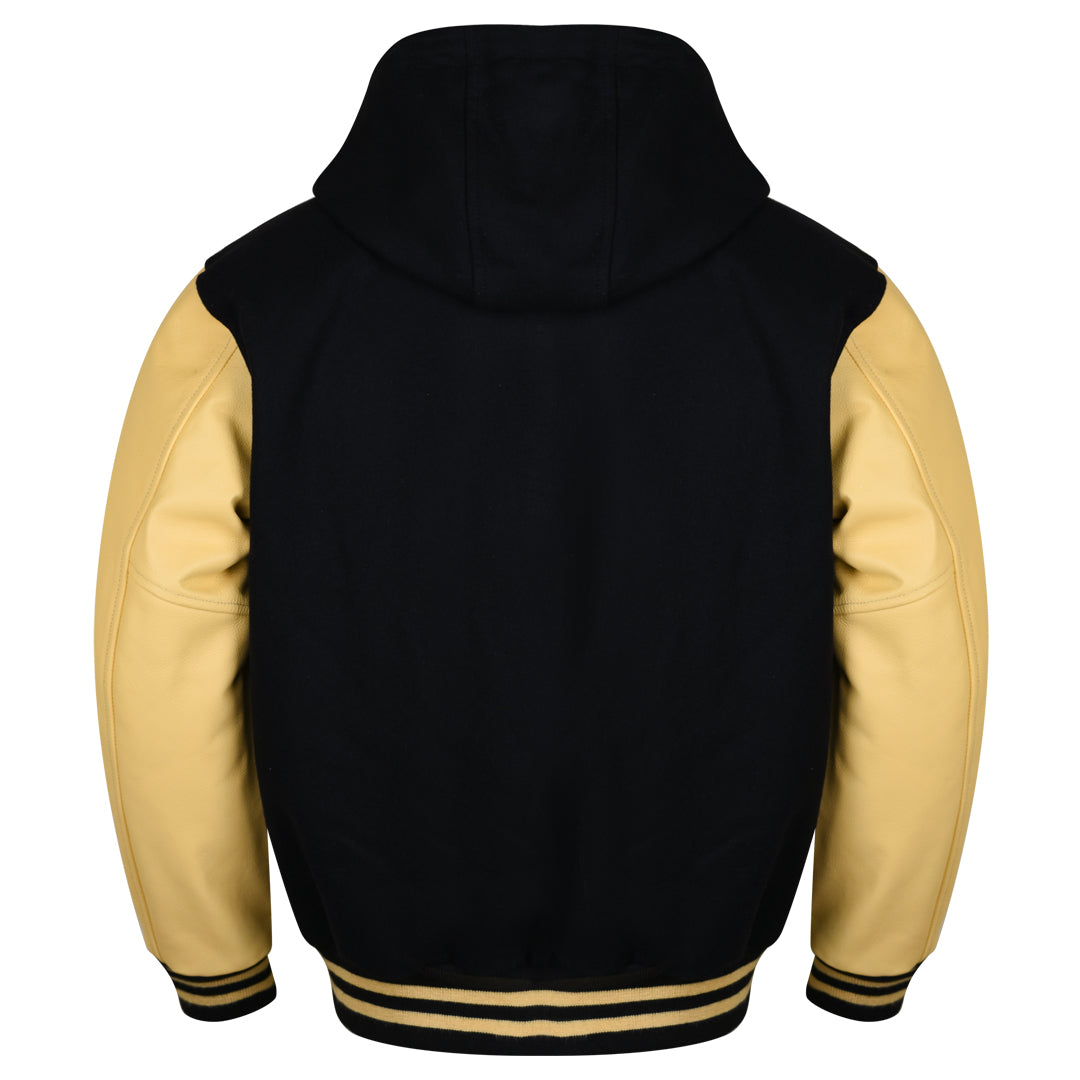 Varsity Hoodie made of High Quality Wool and Leather