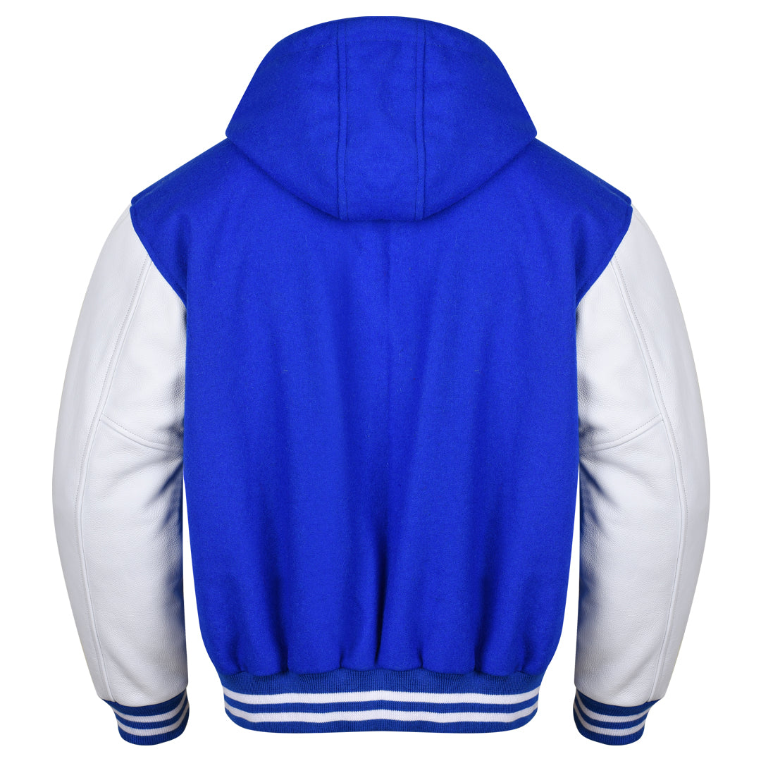 Varsity Hoodie made of High Quality Wool and Leather