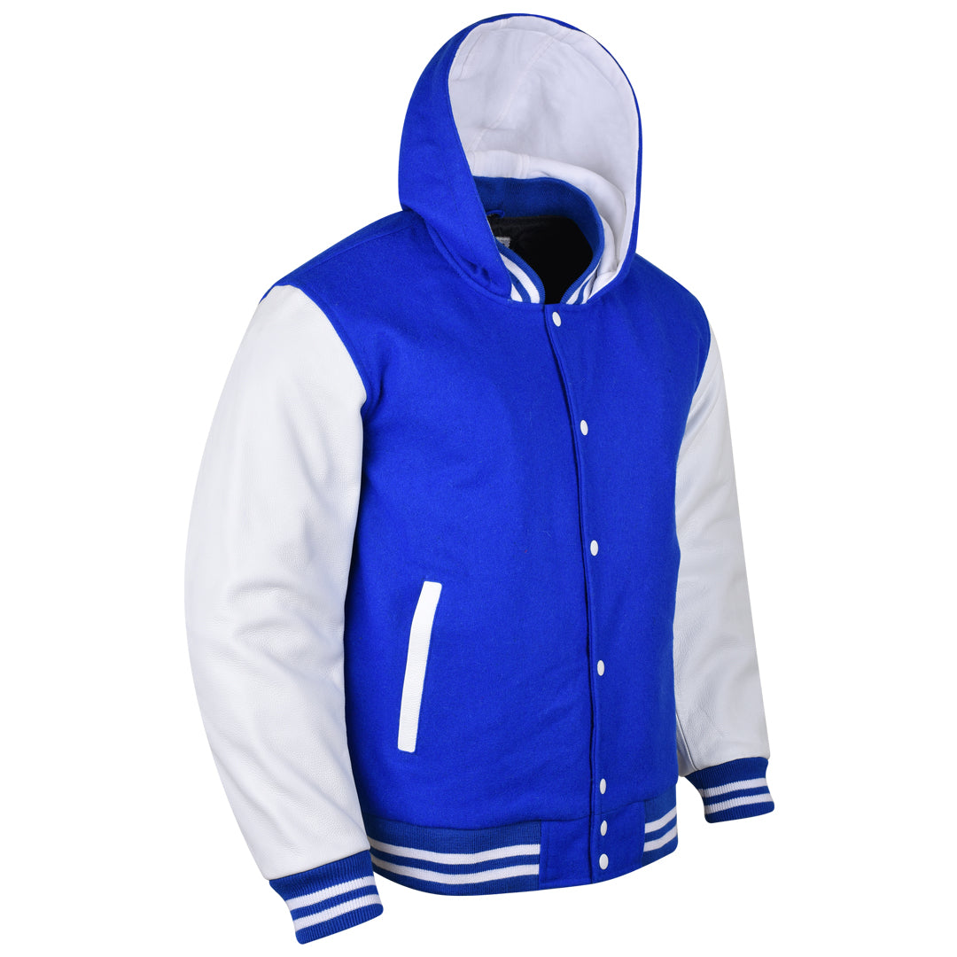 Varsity Hoodie made of High Quality Wool and Leather