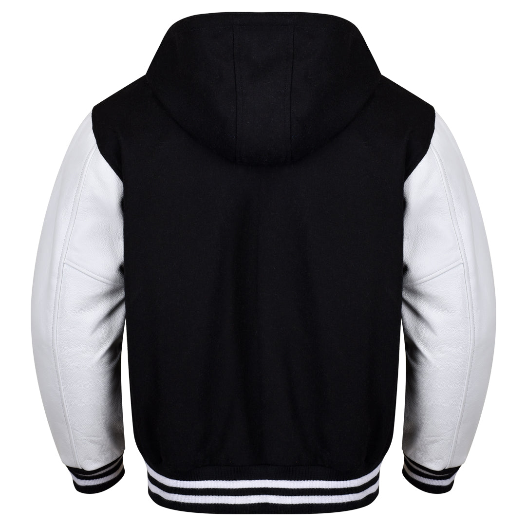 Varsity Hoodie made of High Quality Wool and Leather