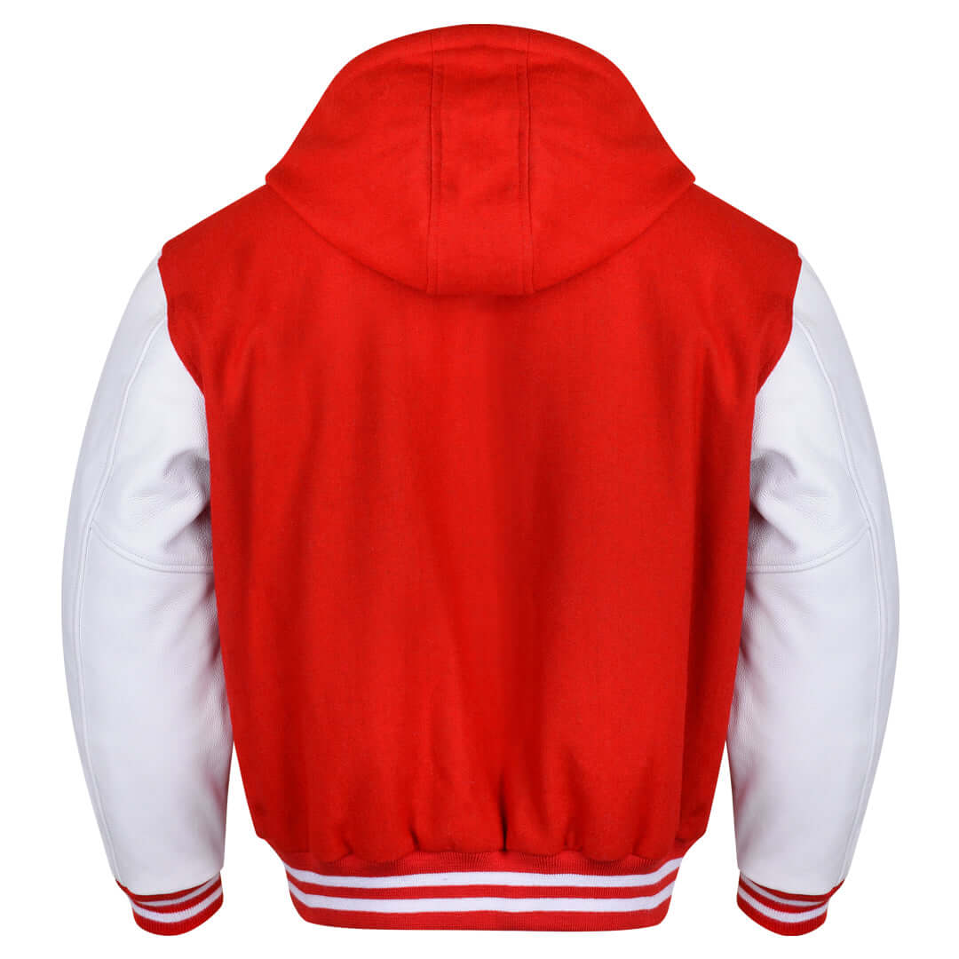 Varsity Hoodie made of High Quality Wool and Leather