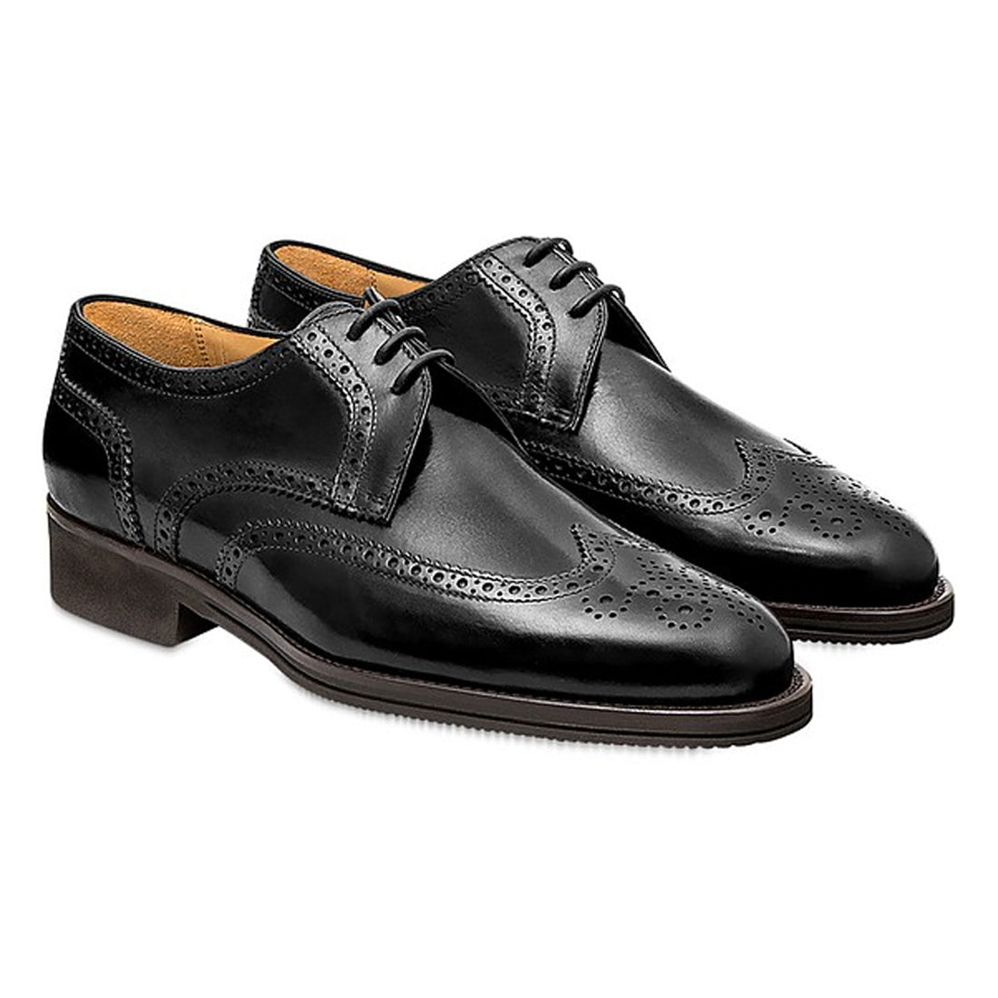 Men's Handmade Black Leather Elegant Lace up Derby Shoes - Hand Made by JB