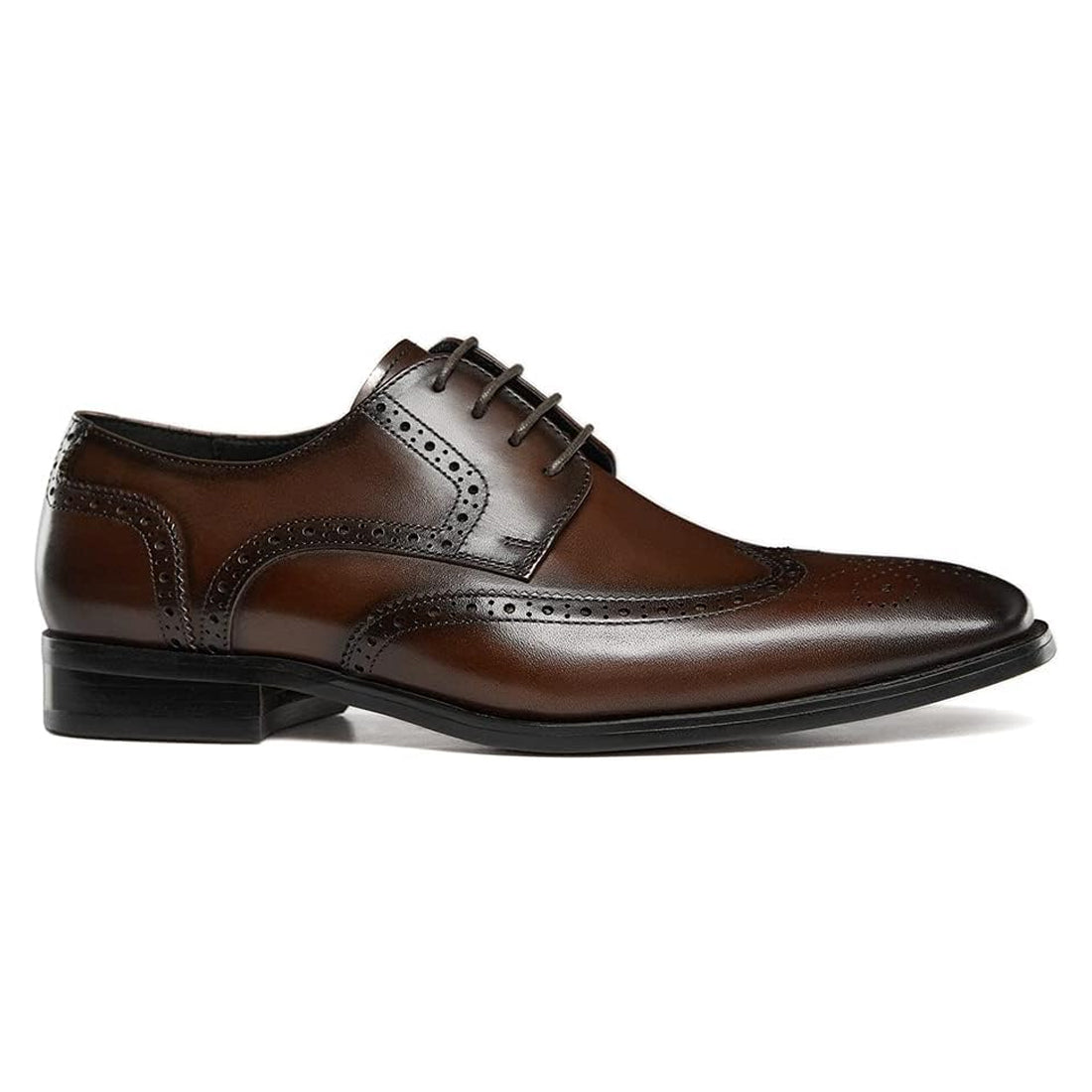 Men's Handmade Brown Leather Formal Lace Up Derby Shoes