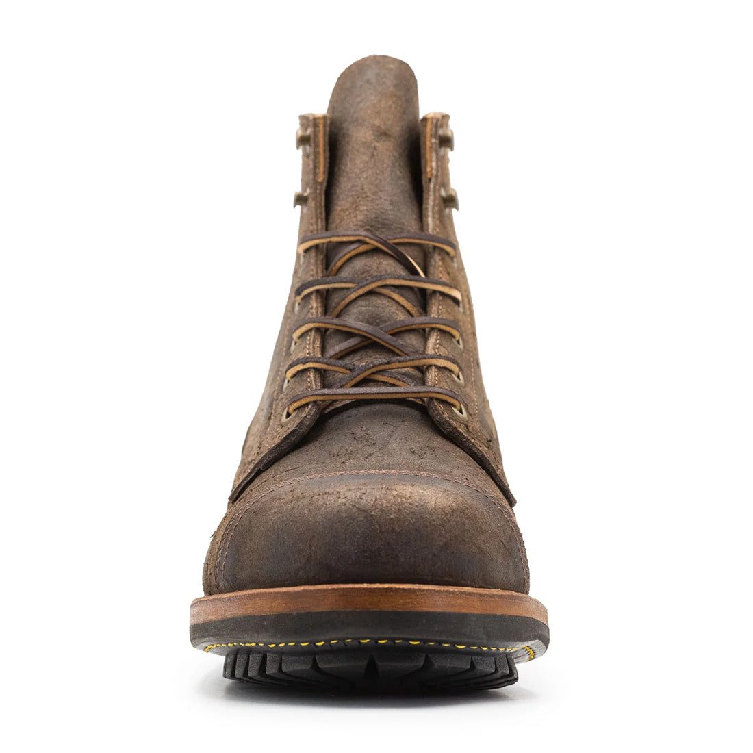 Men's Handmade Brown Leather Lace up Derby Boots