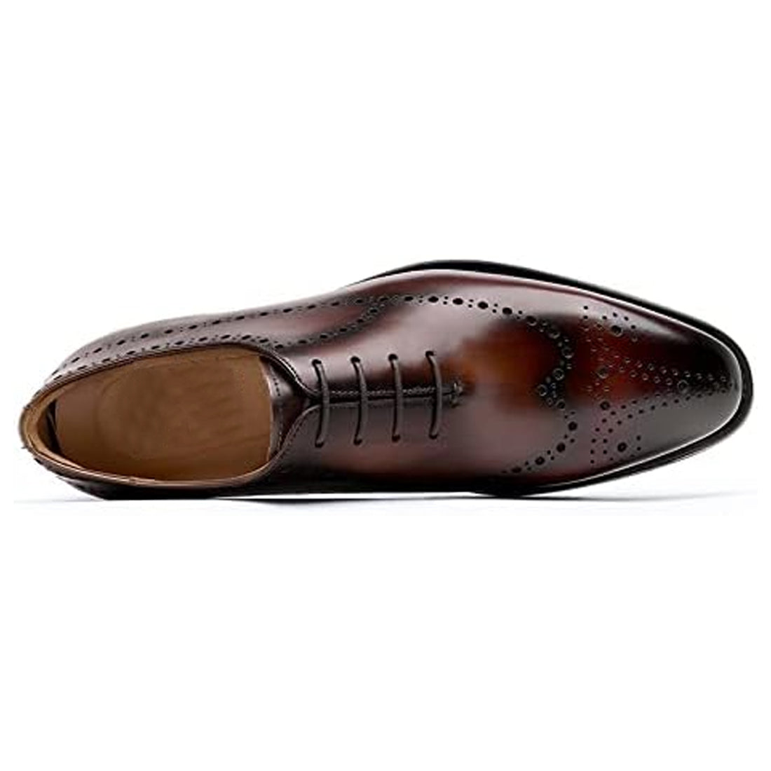 Men's Handmade Brown Leather Elegant Lace up Brogue Oxford Shoes