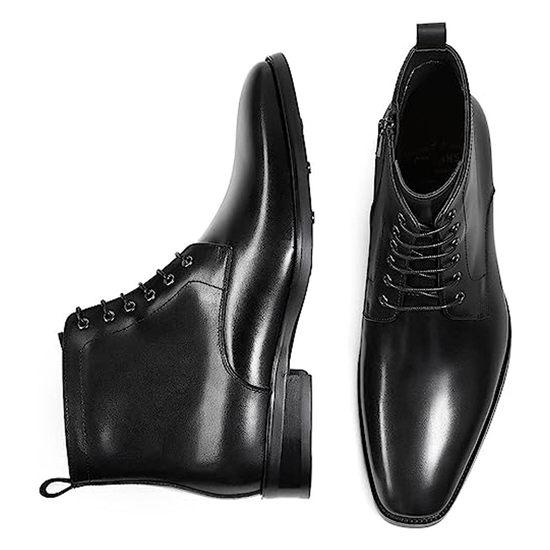 Men's Handmade Black Leather Elegant Chukka Boots