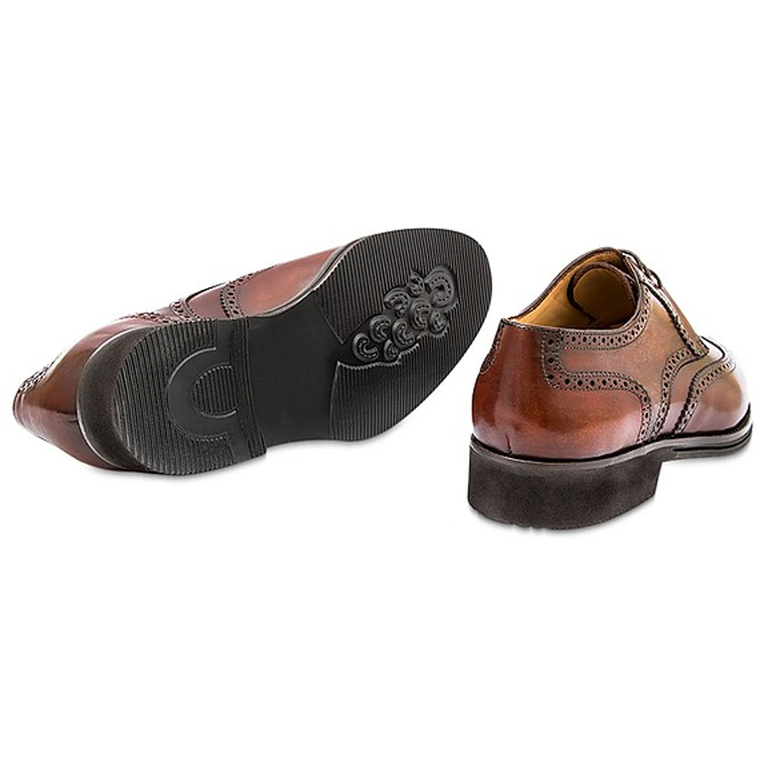 Men's Handmade Brown Leather Elegant Lace up Derby Shoes