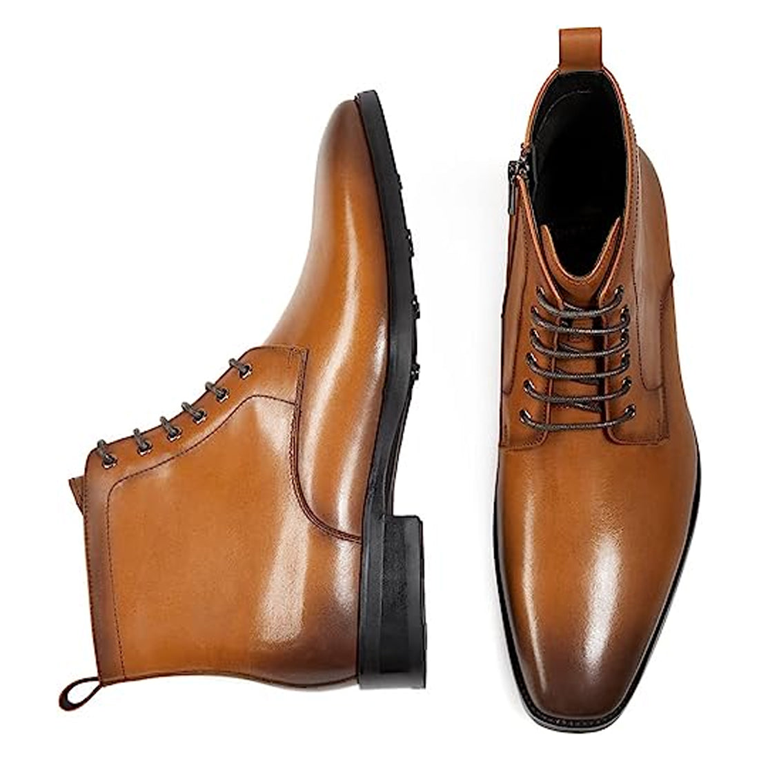 Men's Handmade Brown Leather Elegant Chukka Boots