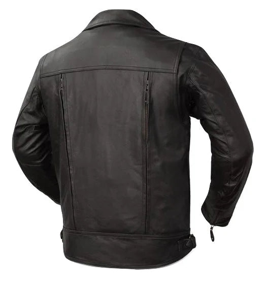 Motorcycle Cruising Leather Racing Jacket - Hand Made by JB