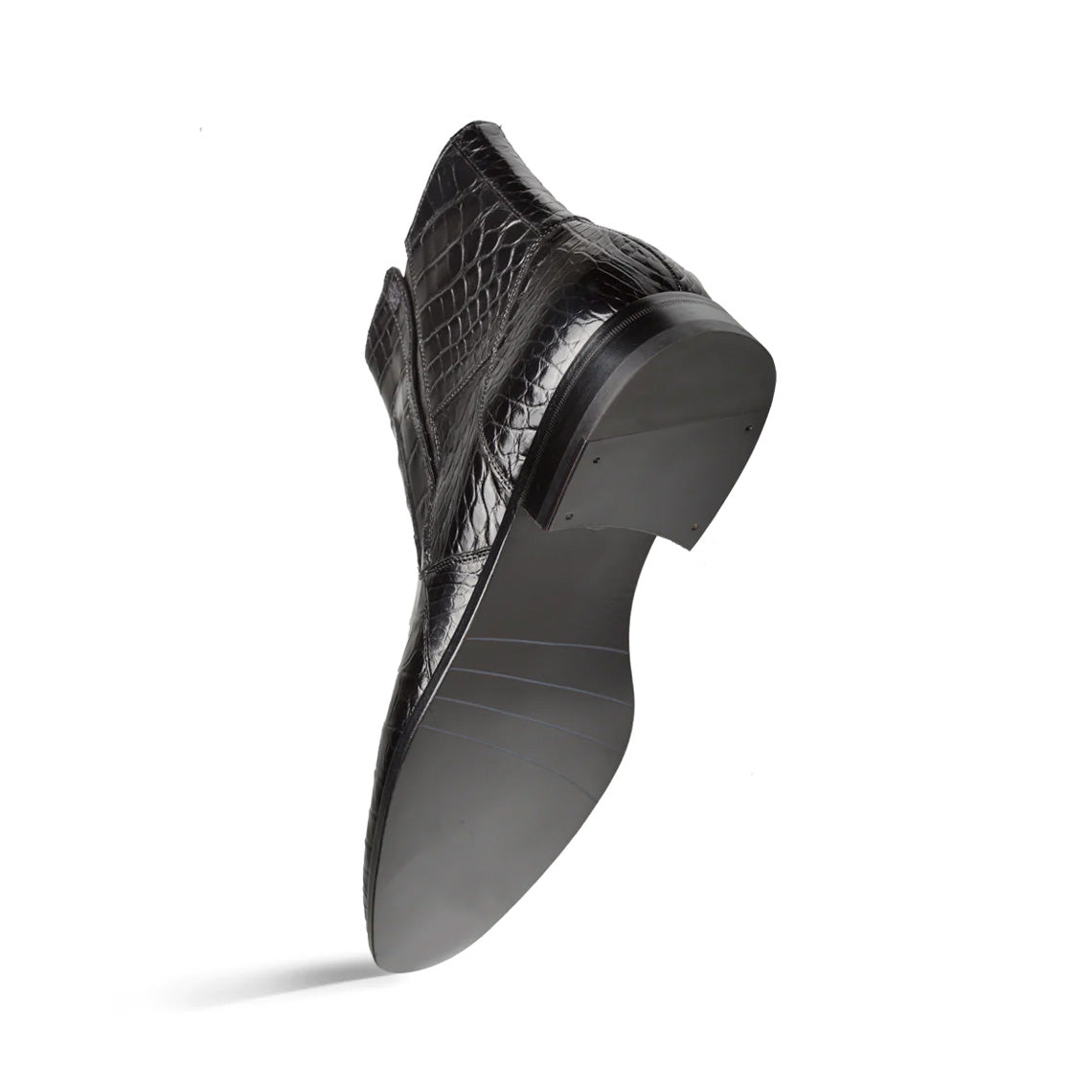 Men's Handmade Black Crocodile Leather Elegant Formal Boots