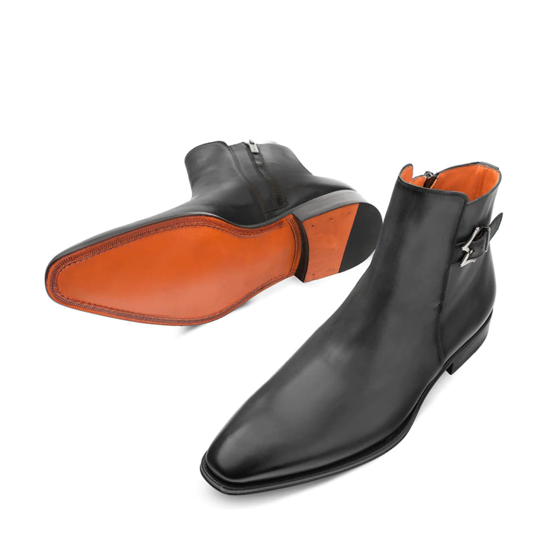 Men's Handmade Black Leather Elegant Formal Boot