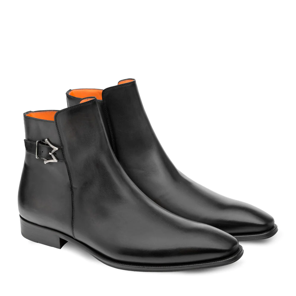 Men's Handmade Black Leather Elegant Formal Boot