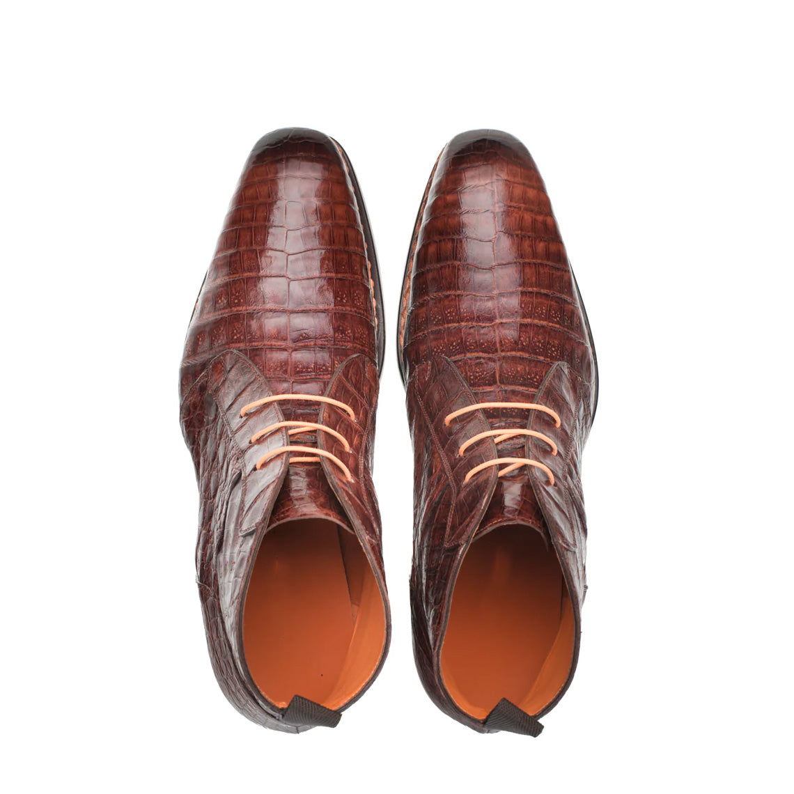 Men's Handmade Brown Crocodile Leather Elegant Chukka Boot