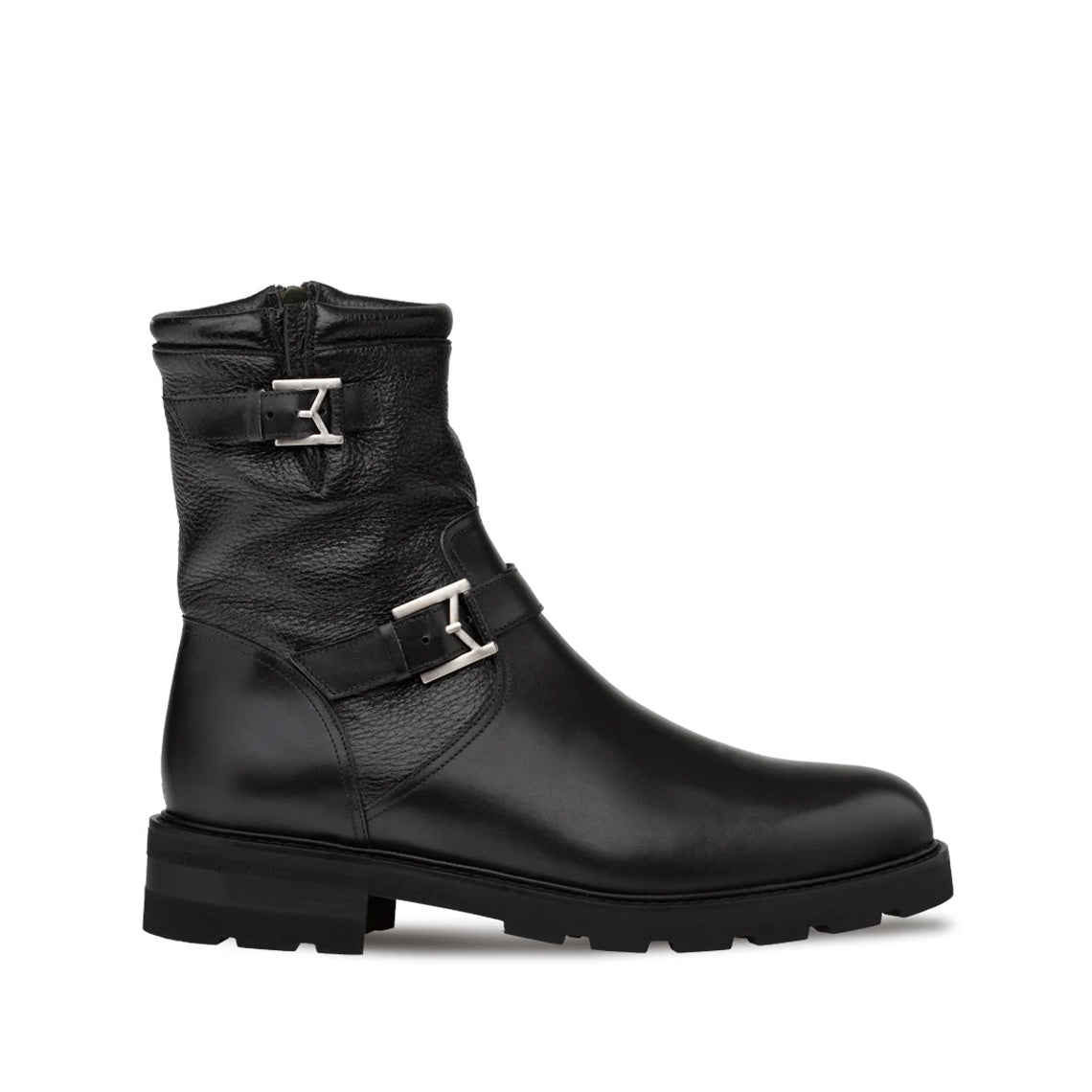 Men's Handmade Black Calf Leather Elegant Derby Boot