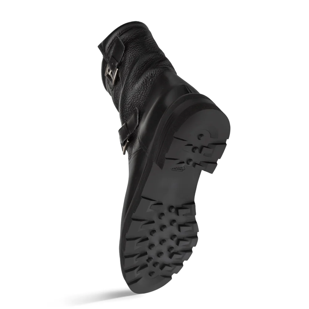 Men's Handmade Black Calf Leather Elegant Derby Boot