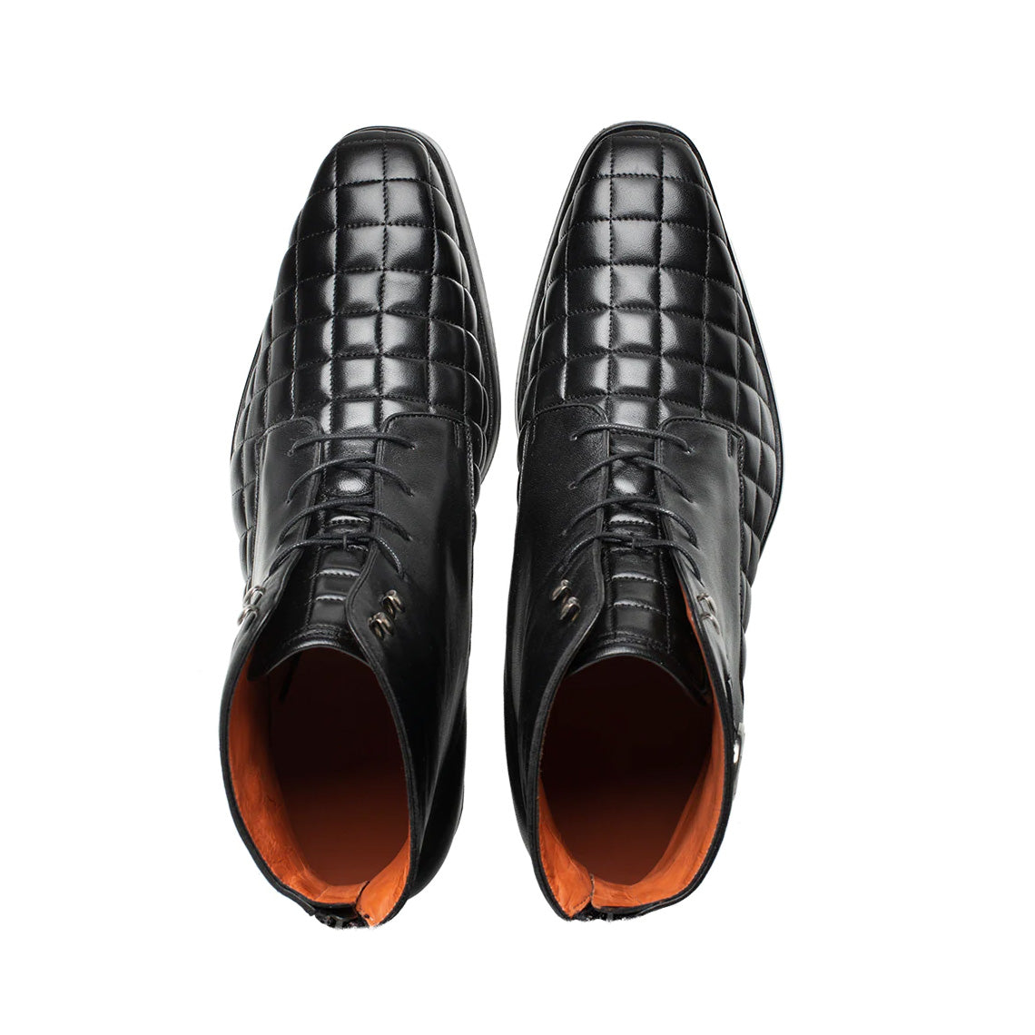 Men's Handmade Black Calf Leather Elegant Derby Boot