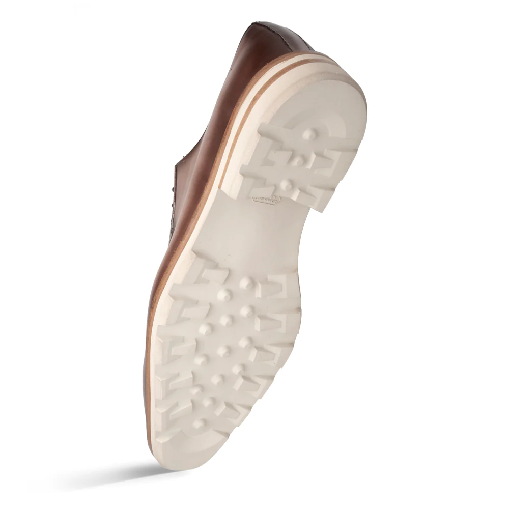 Men's Handmade Taupe Leather Elegant Derby Shoes