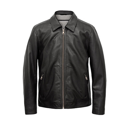 MEN'S BLACK LEATHER JACKET - Hand Made by JB