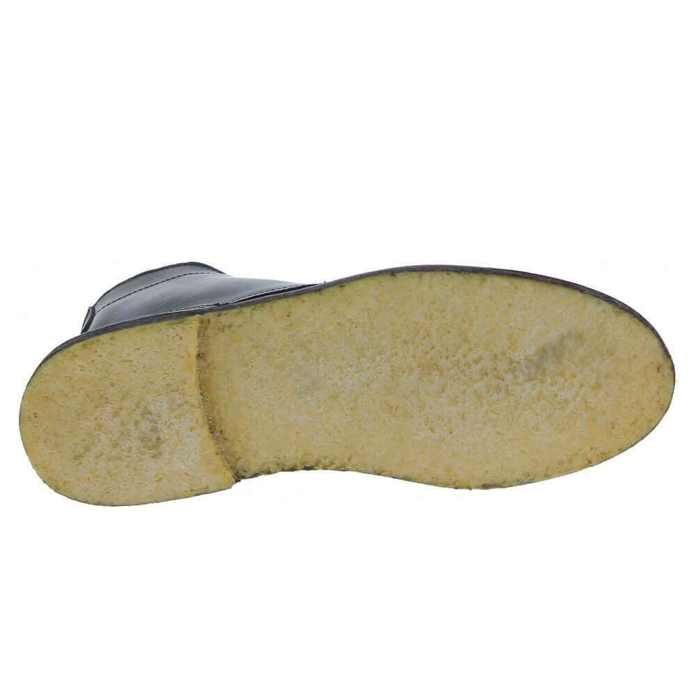 Men's Handmade Black Leather Ankle Boots With Winter Lining Elegant Derby Boot