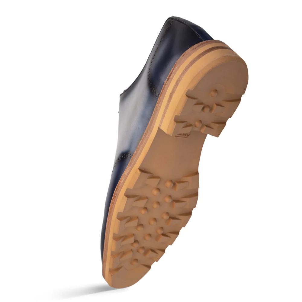 Men's Handmade Two-tone Wingtip Leather Elegant Oxford Shoes