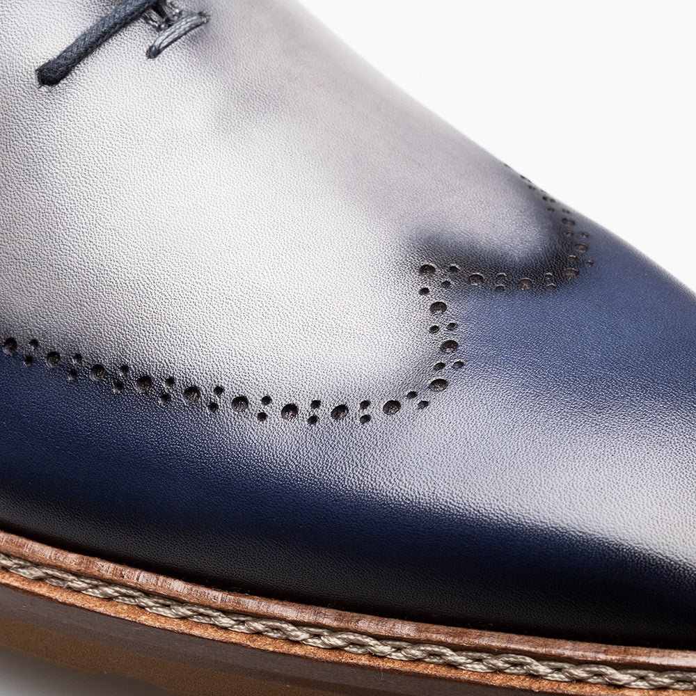 Men's Handmade Two-tone Wingtip Leather Elegant Oxford Shoes