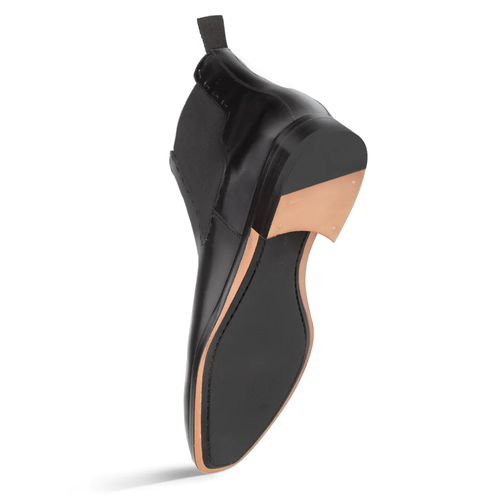 Men's Handmade Black Leather Elegant Chelsea Boots