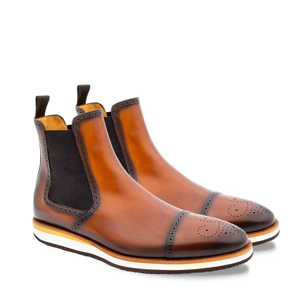 Handmade By JB Men's Leather Chelsea Boots