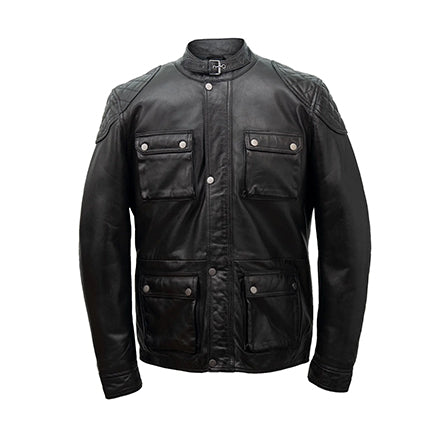 MEN'S BLACK LEATHER COAT - Hand Made by JB