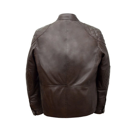 MEN'S BROWN LEATHER COAT