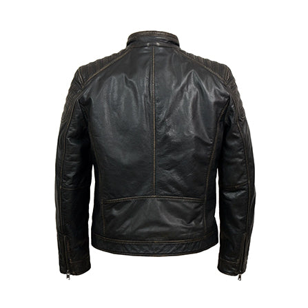 MEN'S VINTAGE BROWN LEATHER JACKET