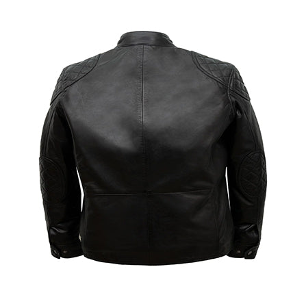 MEN'S BLACK LEATHER COAT