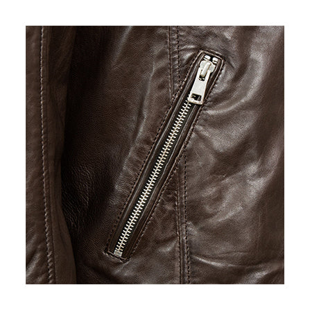 MEN'S BROWN GOAT LEATHER JACKET