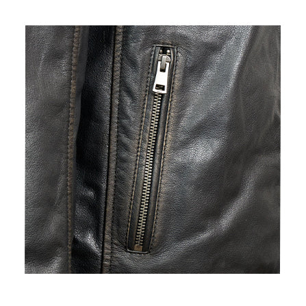 MEN'S VINTAGE BROWN LEATHER JACKET