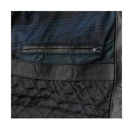 MEN'S BLACK LEATHER COAT