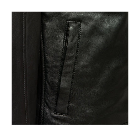 Black Antique Leather Jacket - Hand Made by JB