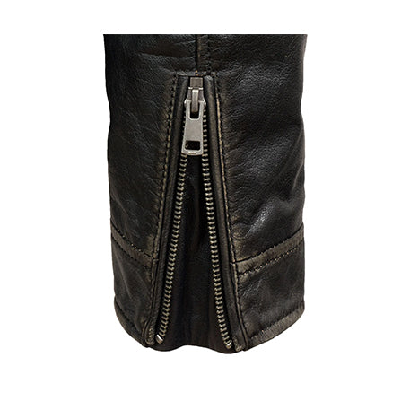 MEN'S VINTAGE BROWN LEATHER JACKET