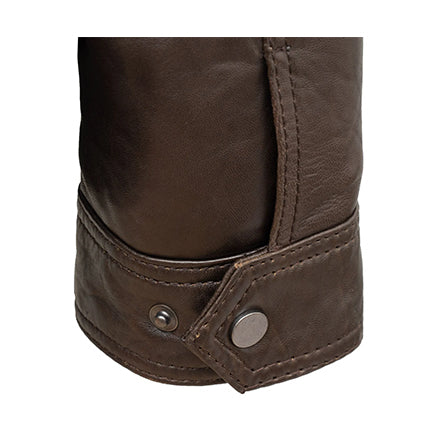 MEN'S BROWN LEATHER COAT