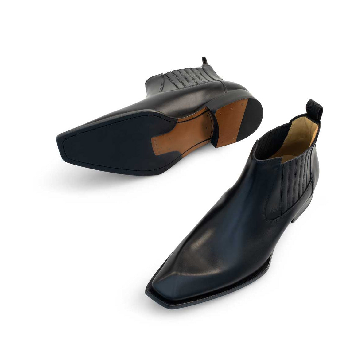 Men's Handmade Black Calf Leather Chelsea Boots