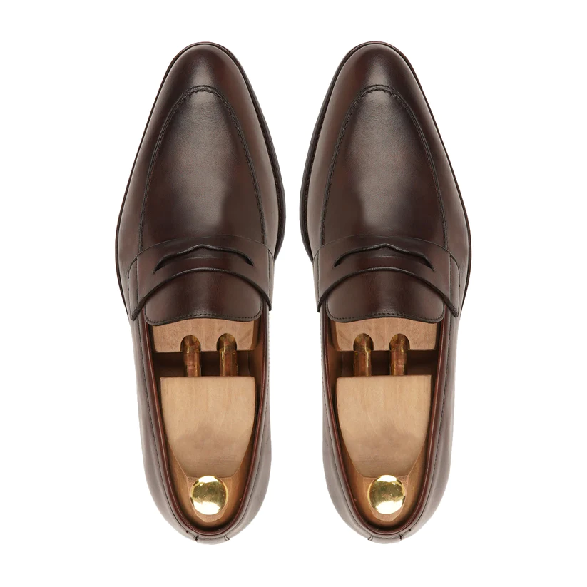 Men's Handmade Brown Leather Elegant Formal Loafers