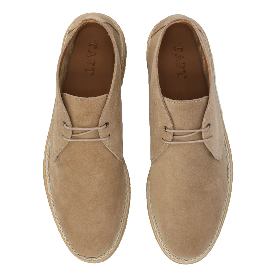 Men's Handmade Beige Leather Elegant Chukka Boot