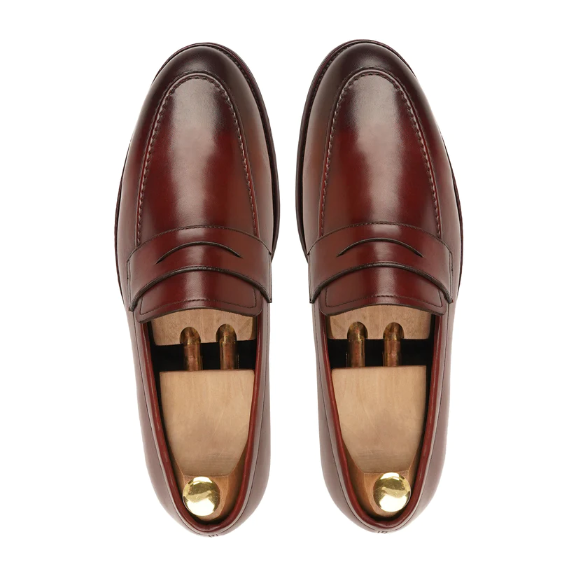 Men's Handmade Calf Leather Formal Shoes - Brown