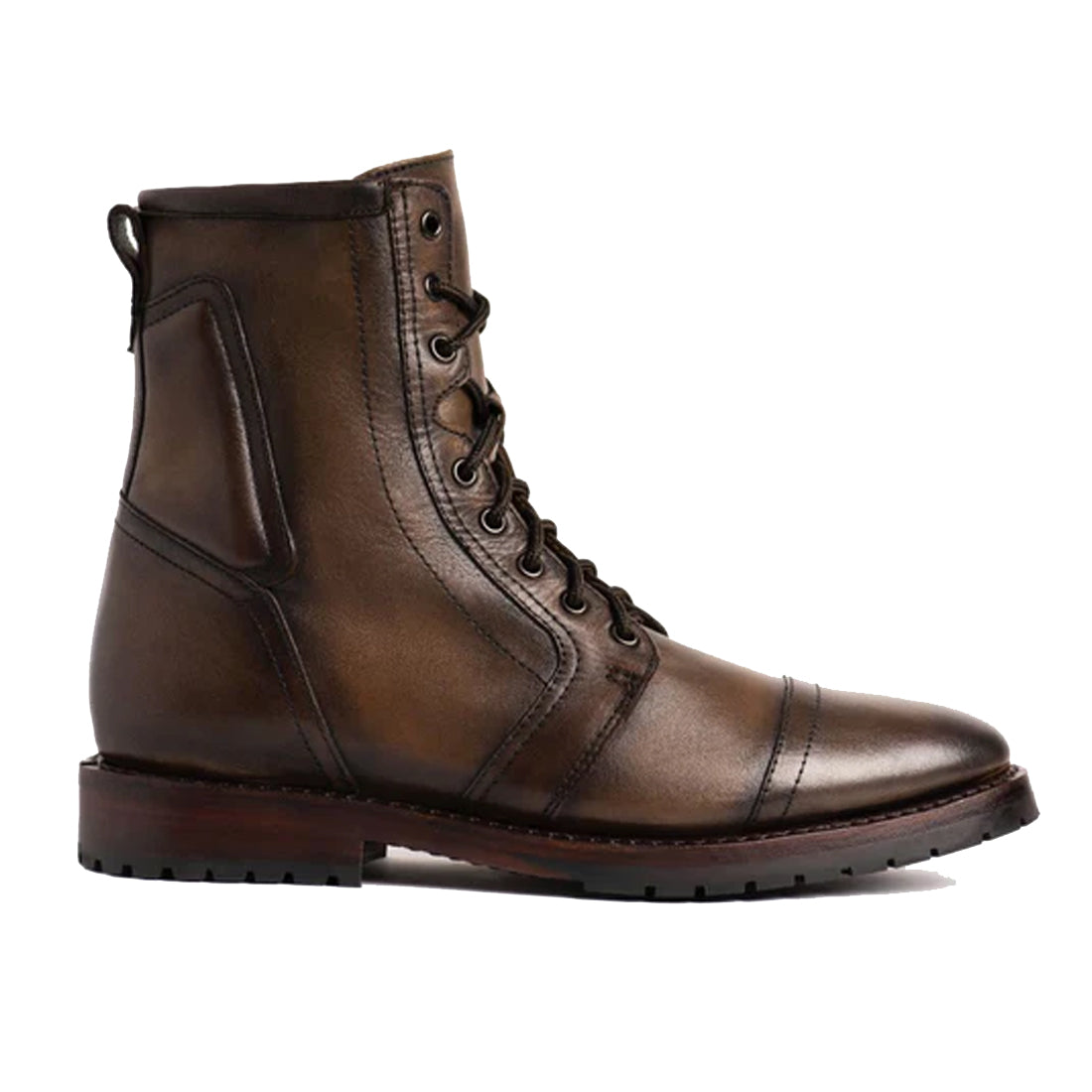 Men's Handmade Brown Leather Elegant Derby Boot