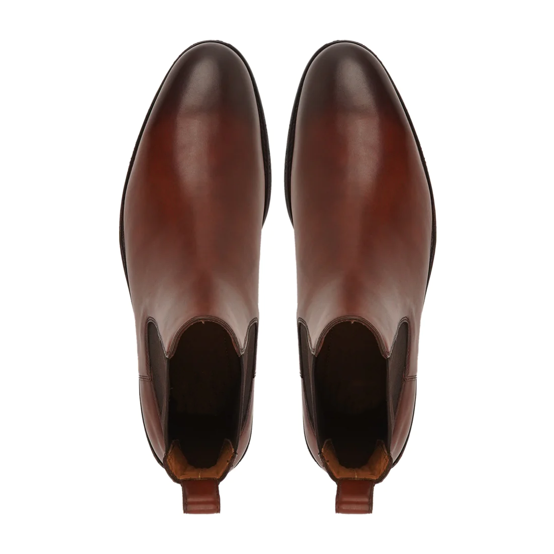 Men's Handmade Brown Leather Chelsea Boots