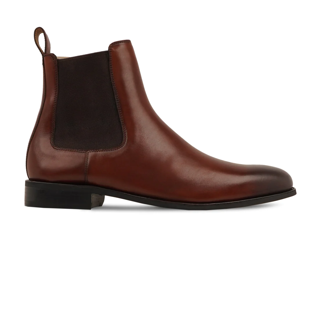 Men's Handmade Brown Leather Chelsea Boots