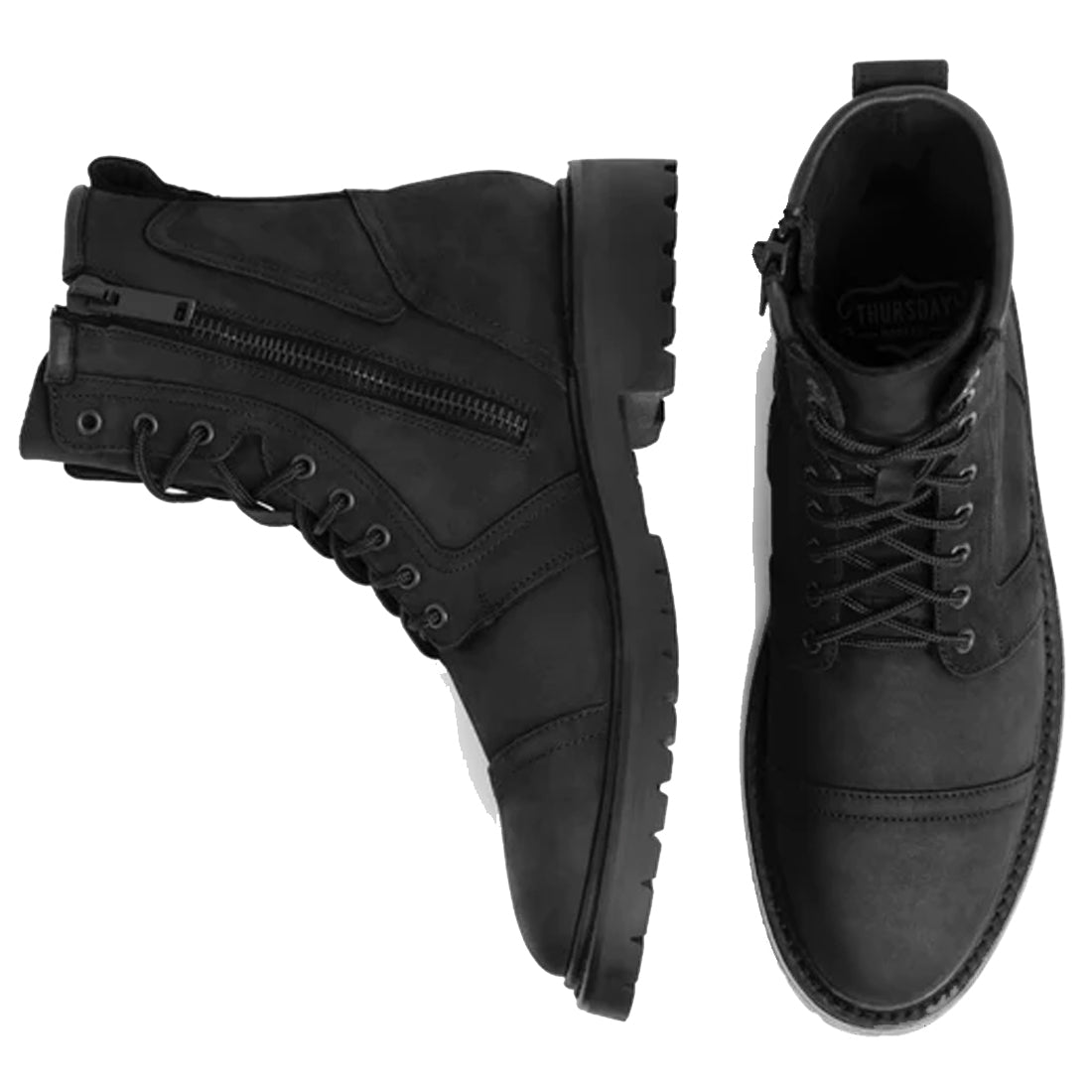 Men's Handmade Black Leather Elegant Derby Boot