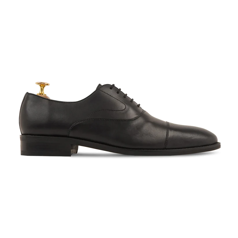 Men's Oxford Handmade Shoes Black Leather Formal Shoe