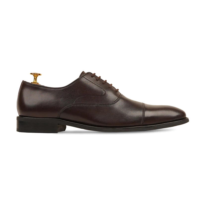 Men's Oxford Handmade Brown Leather Formal Shoes