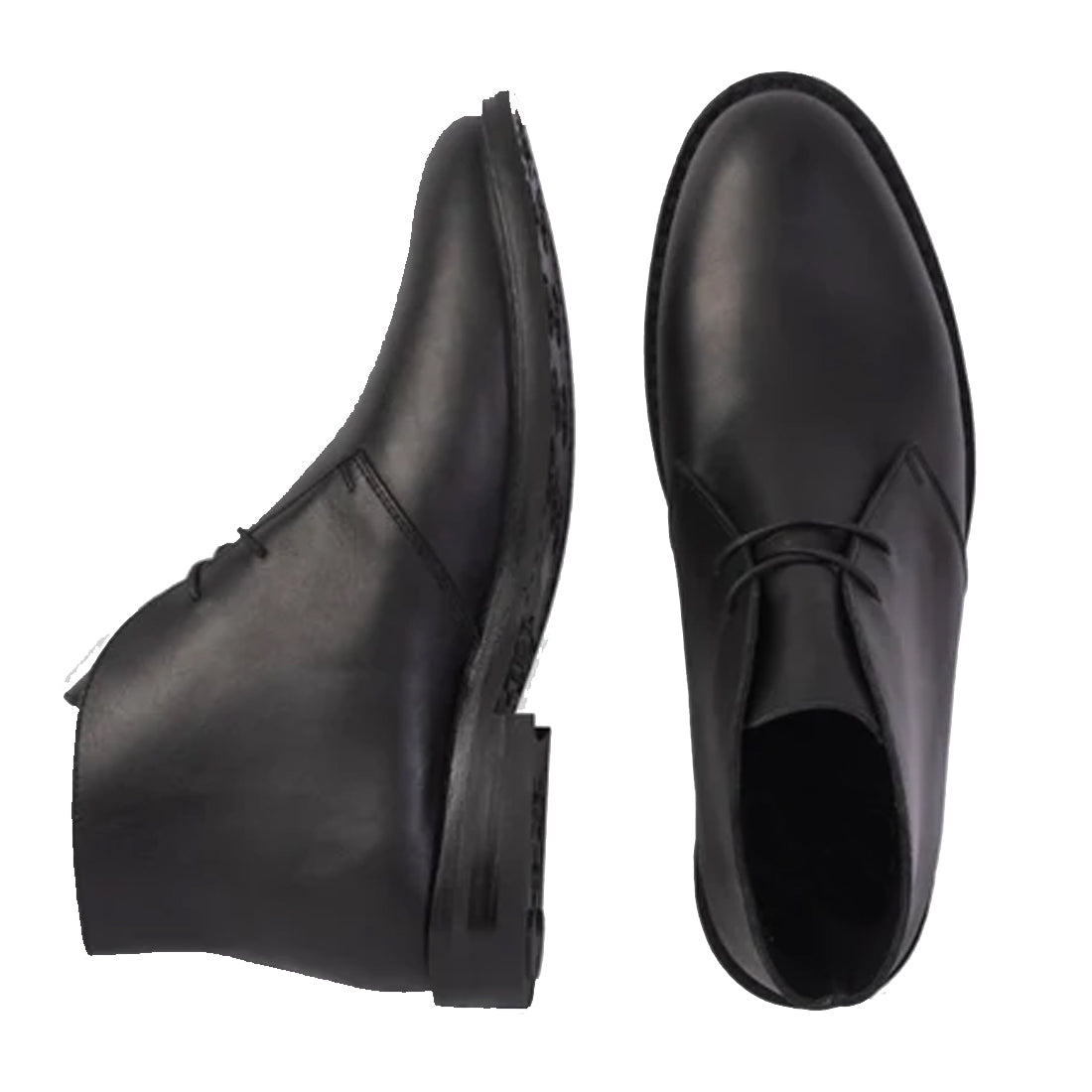 Men's Handmade Black Leather Elegant Chukka Boot