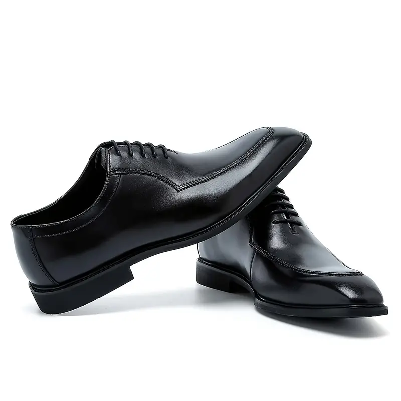 Men's Handmade Black Leather Elegant Pointed Toe Oxford Shoes
